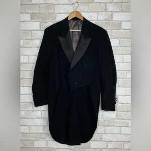 Christian Dior Black Vintage Suit Tailcoat Tuxedo
